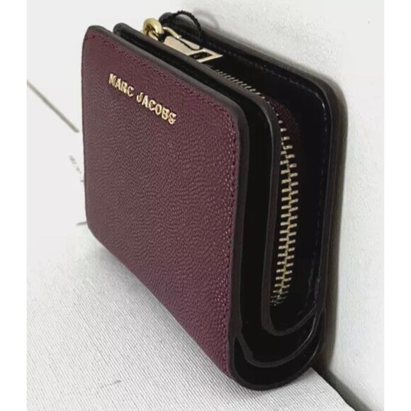 New Marc Jacobs Compact Bifold Wallet Pomegranate - Picture 3 of 5